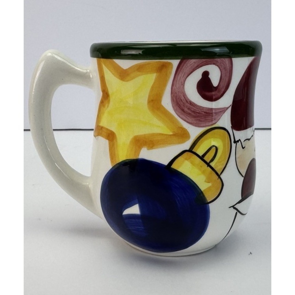 VICKI CARROLL Pottery "TIS THE SEASON" Beautiful Christmas/Holiday Coffee MUG